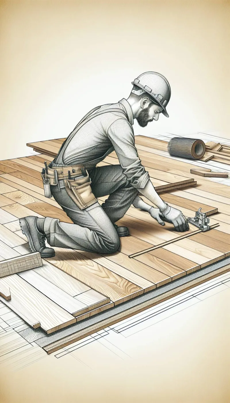 Installing oak hardwood strip flooring