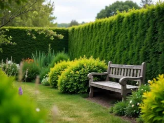 A naturalistic outdoor space showcasing a variety of native hedges and bushes.