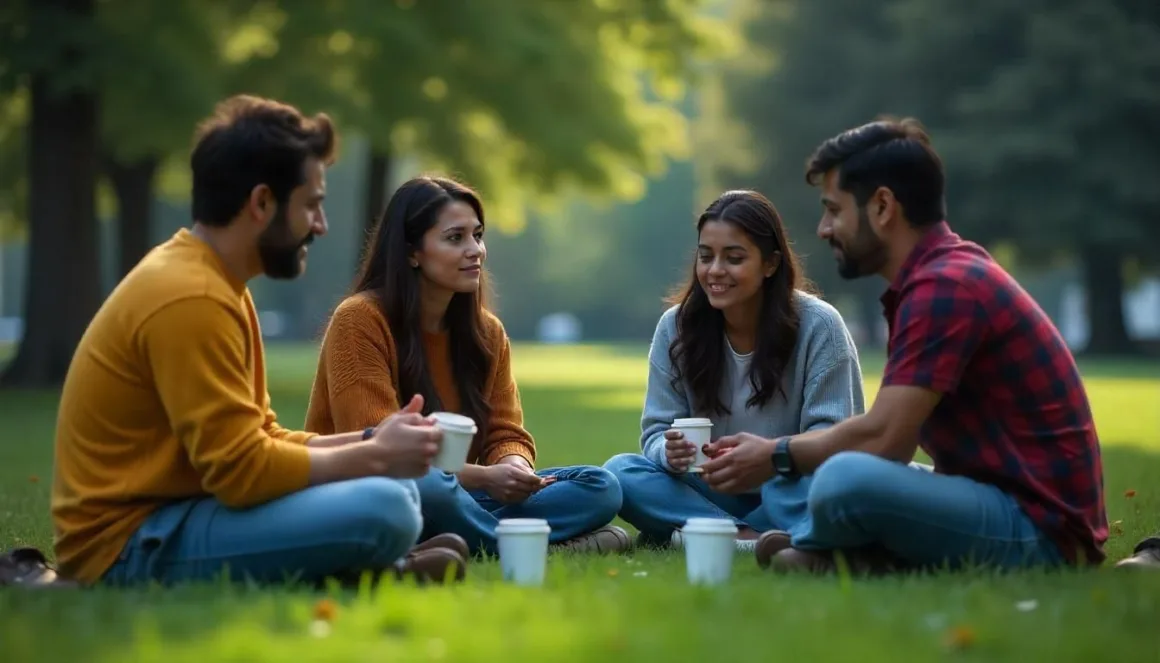 A group of diverse individuals sharing stories of financial struggles.